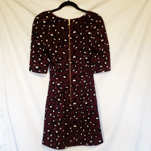 Leopard Burgundy Dress Size 2 | Closet London ASOS - Picture 5 of 8